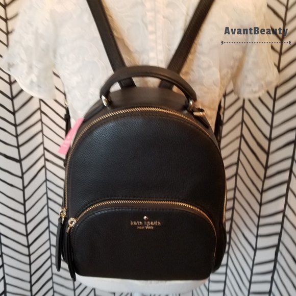Kate Spade Jackson Medium Backpack Leather Black - Picture 4 of 9